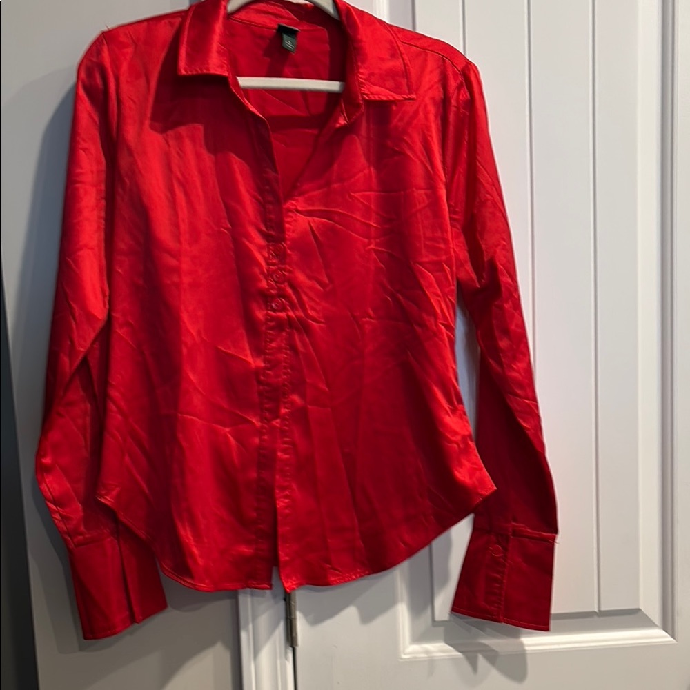 Vibrant Red Blouse